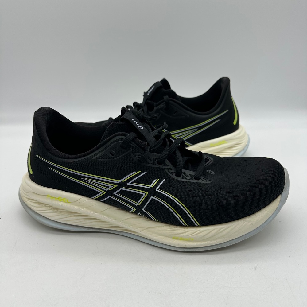 ASICS 1011B792-001 Mens Size 10.5 BLK Electric Lime GEL-Cumulus 26 Running Shoes
